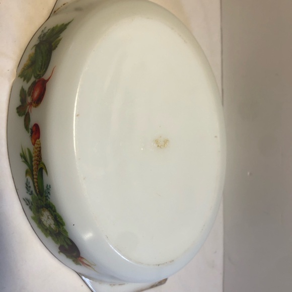 Vintage 1960s Pyrex Jaj Lidded Oval Casserole Dish Vegetable Pattern - Picture 7 of 16